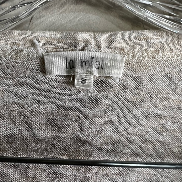 La Miel Cream Long Line Lightweight Cardigan - Picture 5 of 7